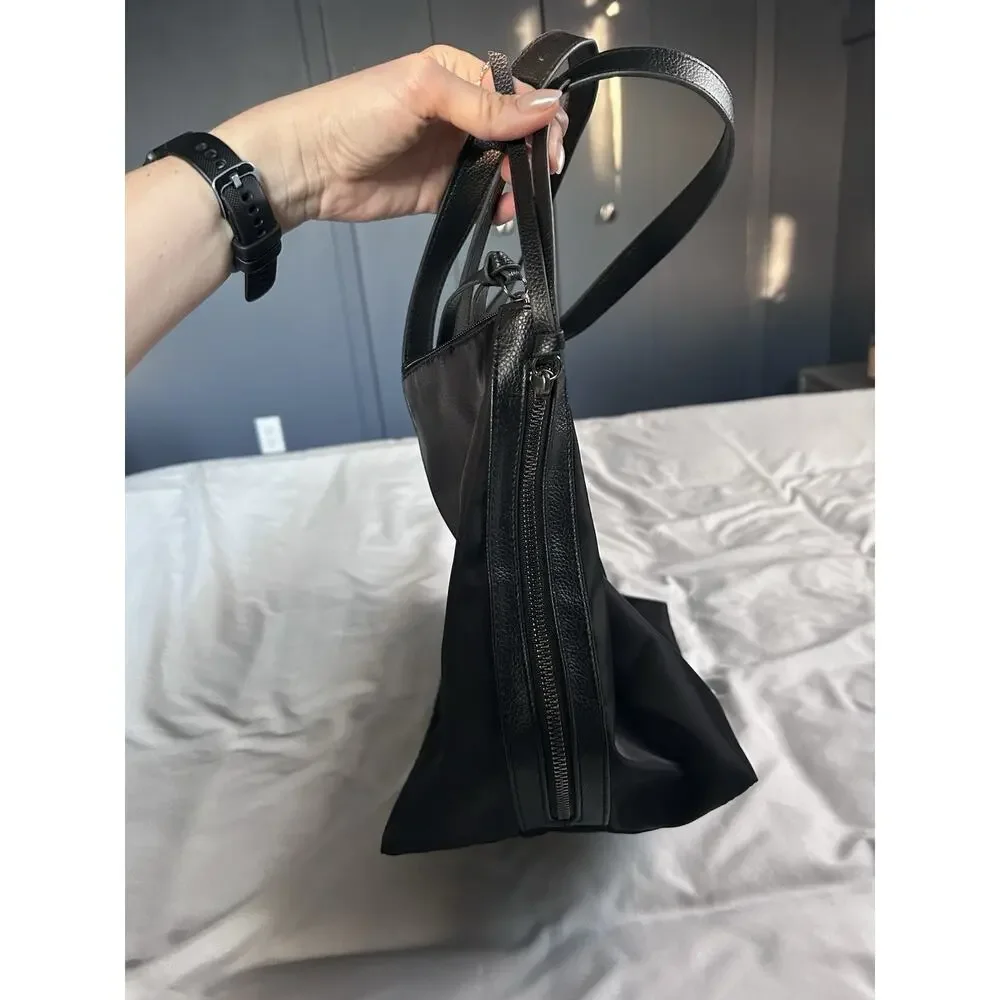 Botkier Black Nylon Bond Tote Bag Minimalist Versatile City Summer City Fashion